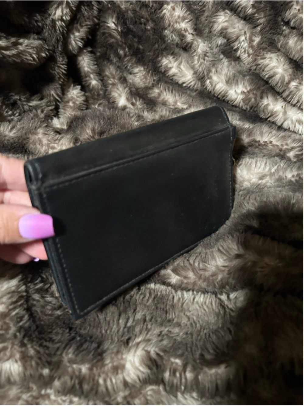 Women's Unbranded Black Wristlet Clutch with Gold Bow Detail, One Size - Picture 5 of 5